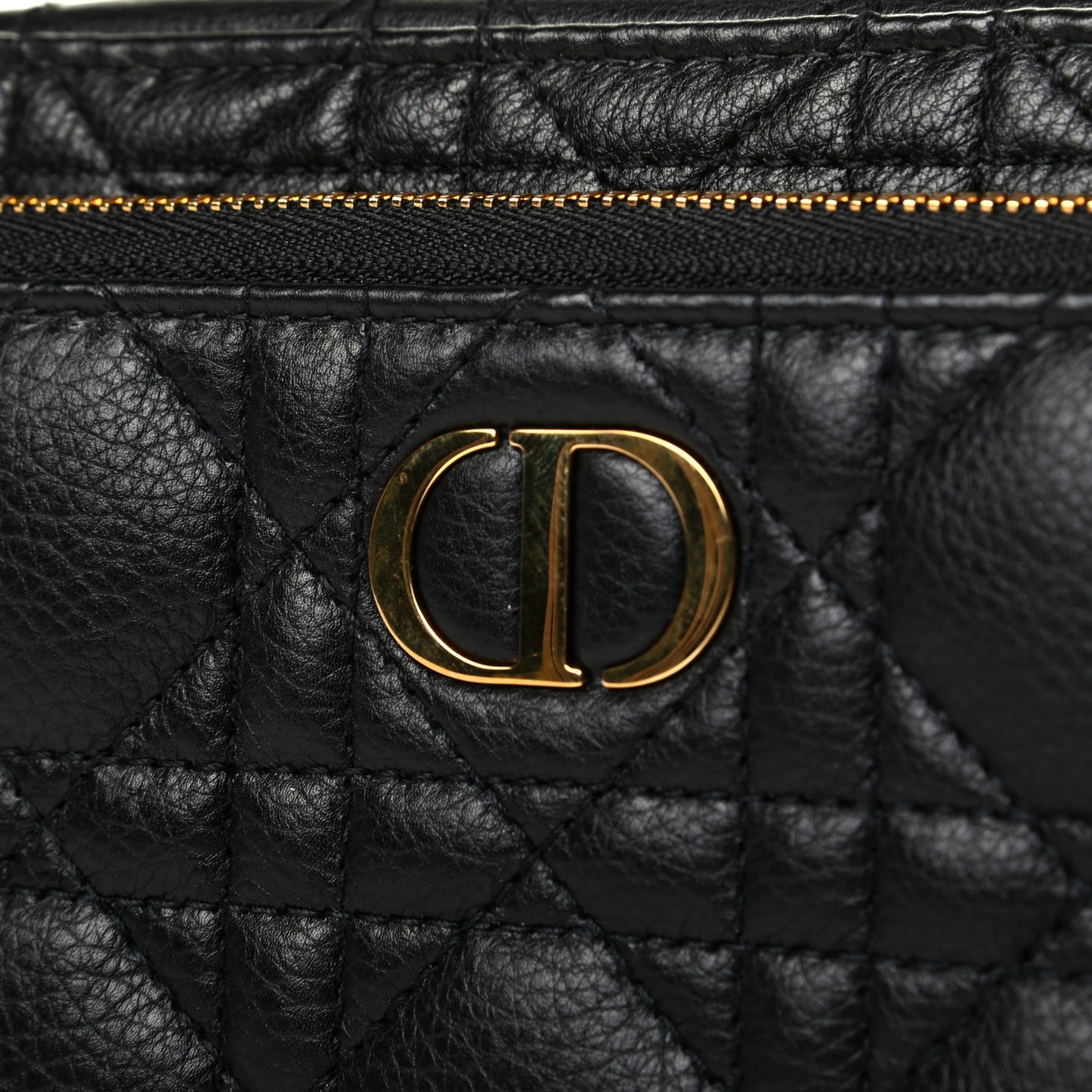 Supple Calfskin Caro Double Pouch Black