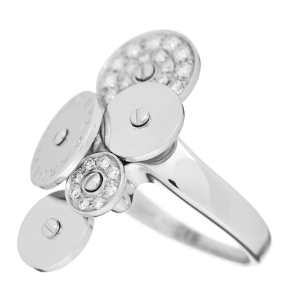 Bulgari 18K White Gold Diamond Cicladi Ring 53 6.25 3 of 5