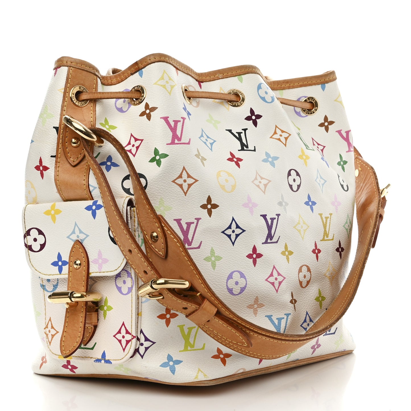 Monogram Multicolor Petit Noe White