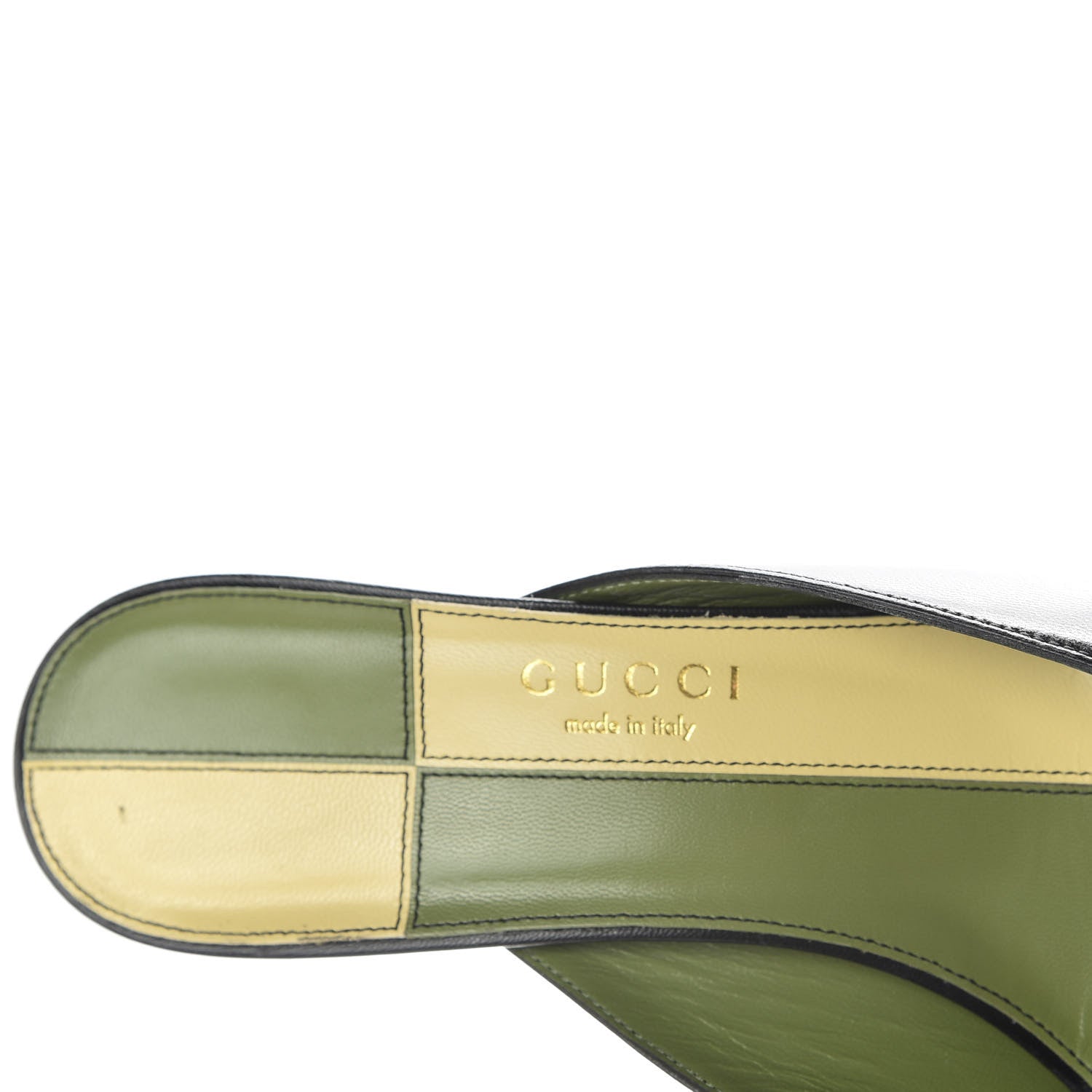 Gucci Malaga Kid Half Moon GG Square Toe Slide Sandals 40.5 Black 7 of 10