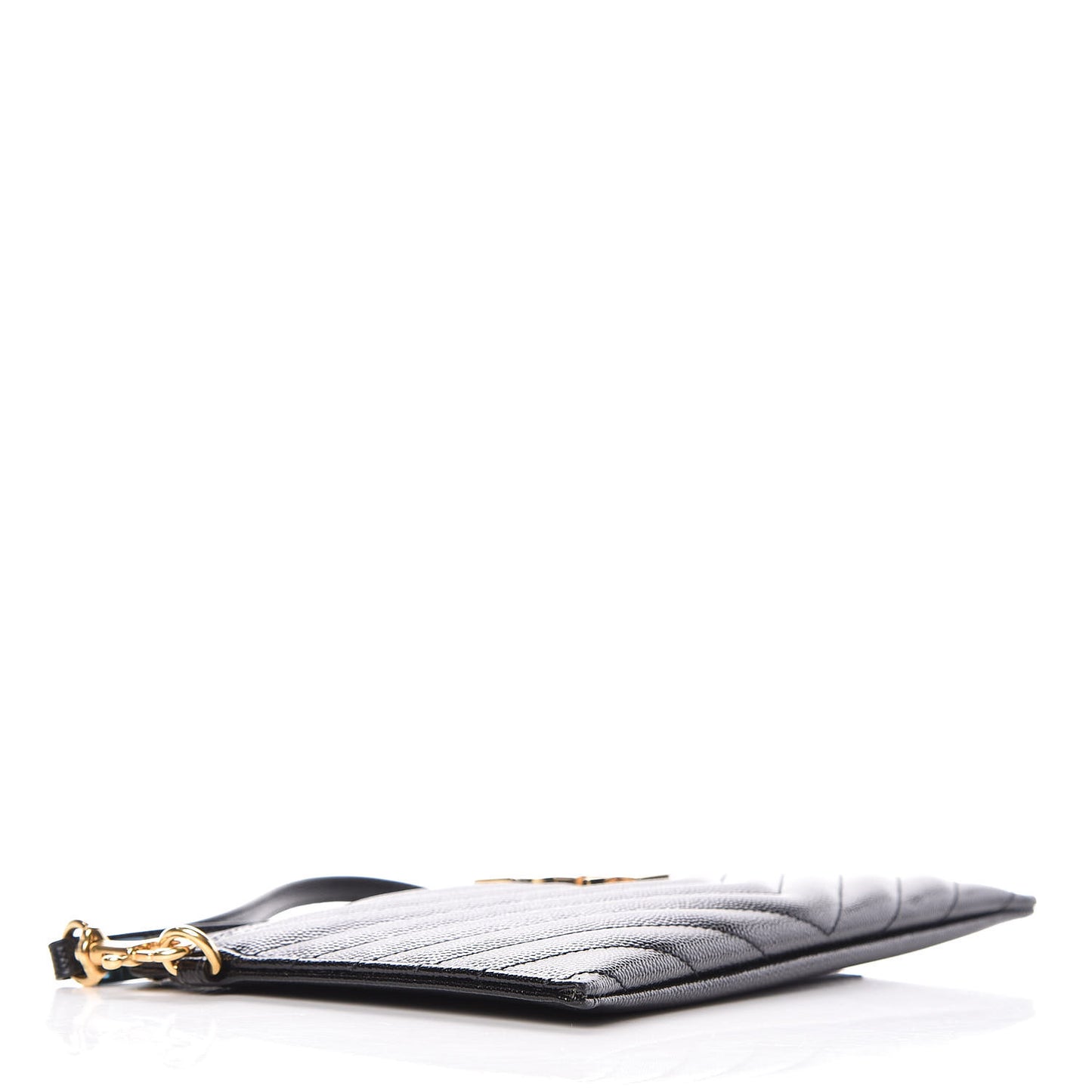 Grain De Poudre Chevron Monogram Bill Pouch Black