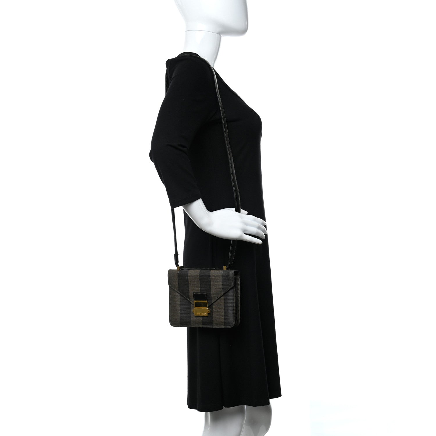 Fendi Pequin Spalmati Crossbody Bag Tobacco 2 of 11