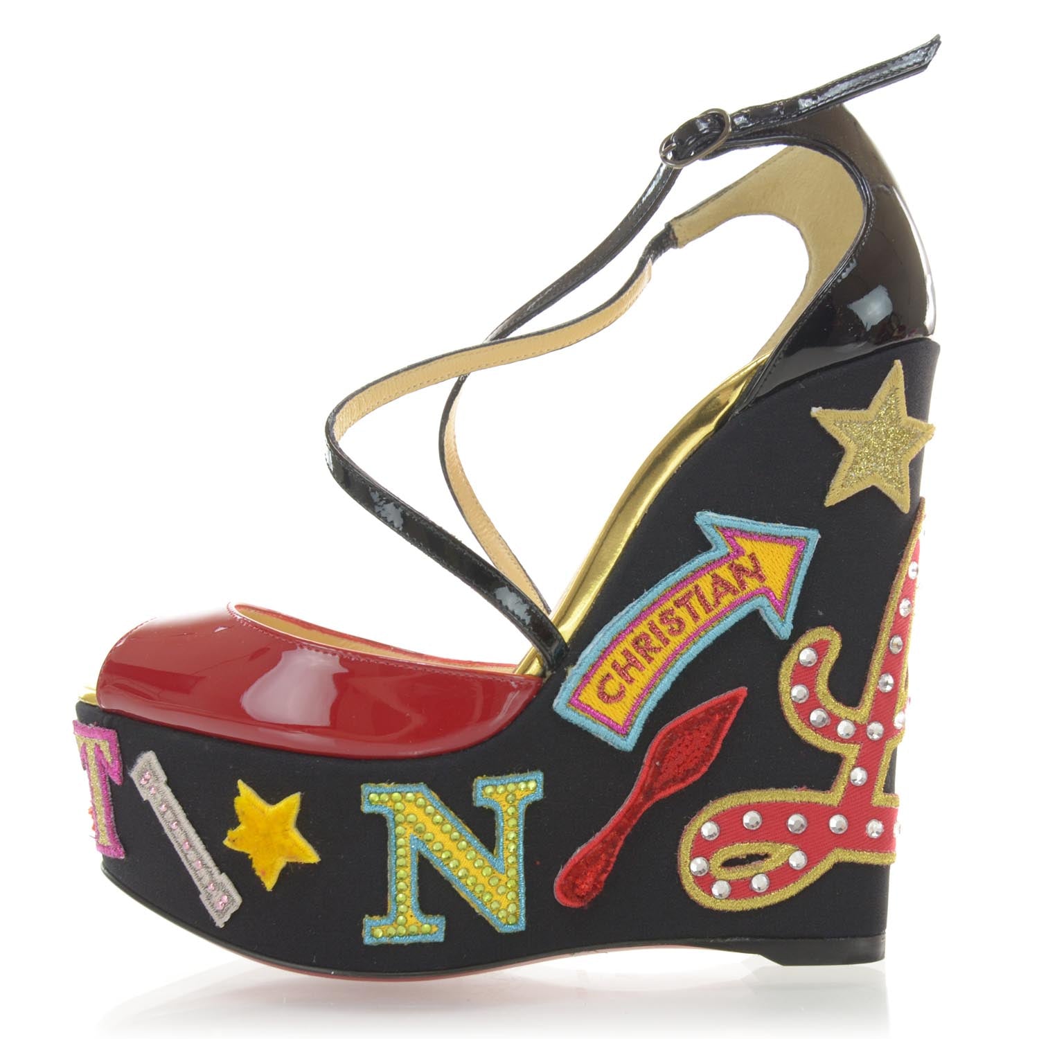Christian Louboutin LE 20th Anniversary Zeppa 140 Platform Wedges 35 1 of 6
