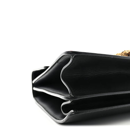 Gucci Calfskin Bamboo Web Large Dionysus Top Handle Bag Black Bright Evergreen Hibiscus Red 9 of 10
