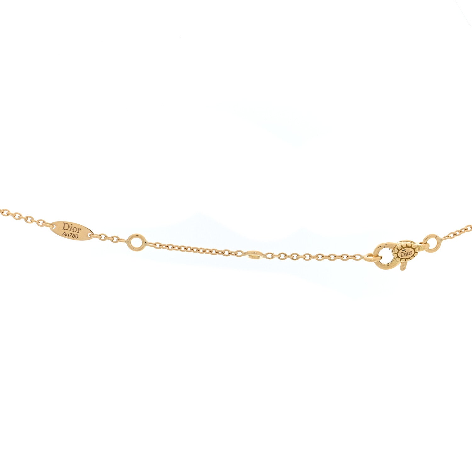 Christian Dior 18K Yellow Gold Diamond Malachite Rose Des Vents Necklace 4 of 4