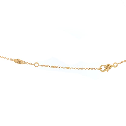 Christian Dior 18K Yellow Gold Diamond Malachite Rose Des Vents Necklace 4 of 4