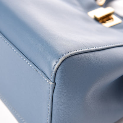 Fendi Nappa Mini Peekaboo Iconic Satchel Blue 12 of 15