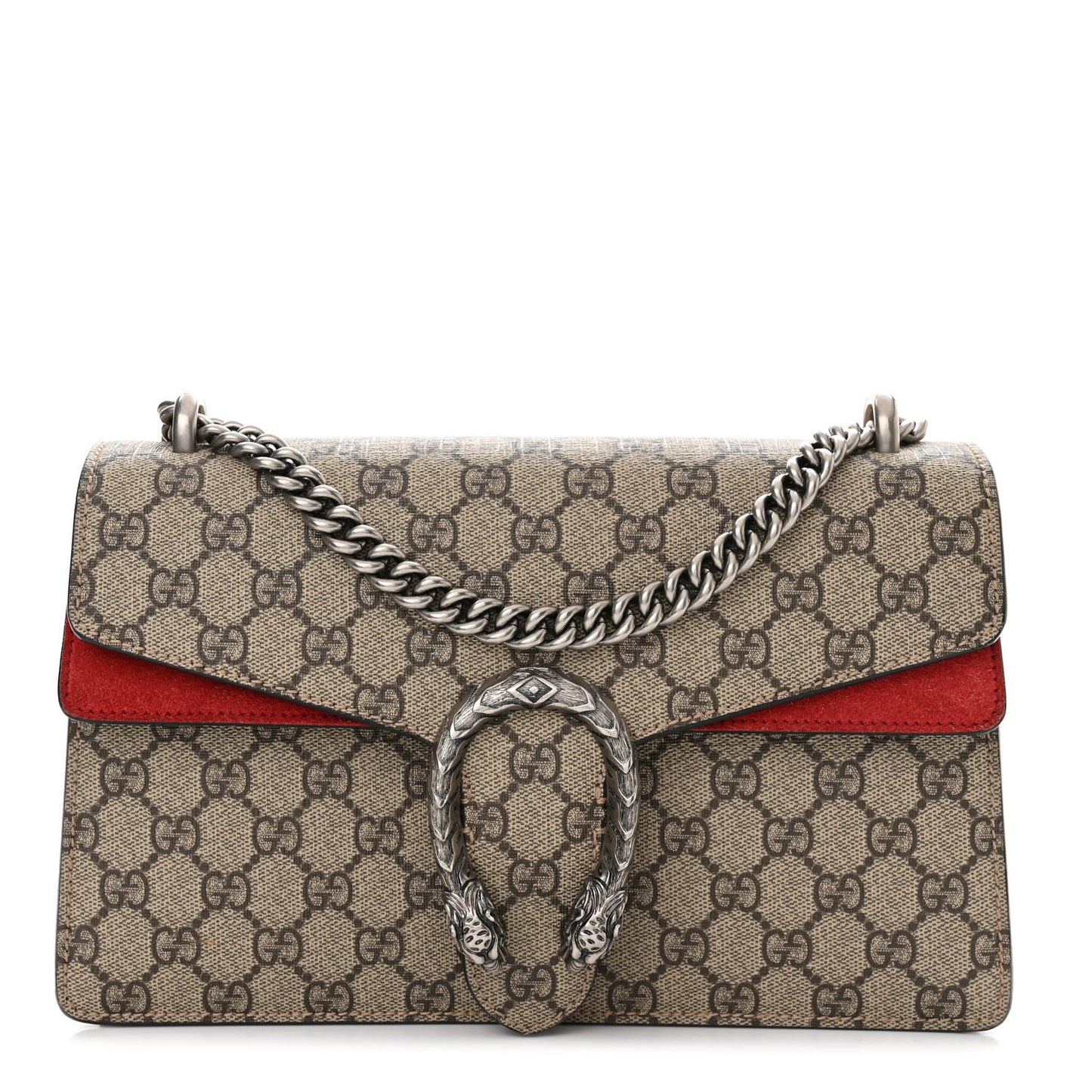 GG Supreme Monogram Small Dionysus Shoulder Bag Red