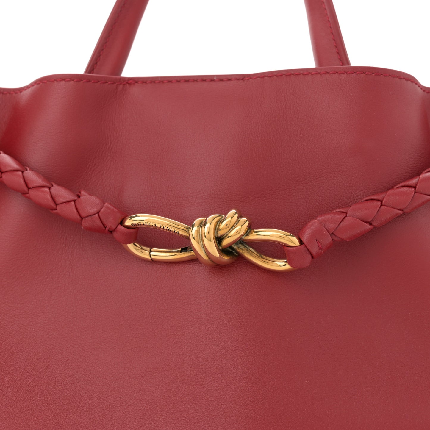 Silky Calfskin Medium Andiamo Shoulder Bag Rosewood Space