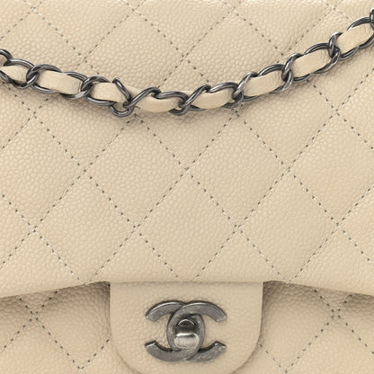 Chanel Caviar Quilted Large Now and Forever Flap Ivory 8 of 15