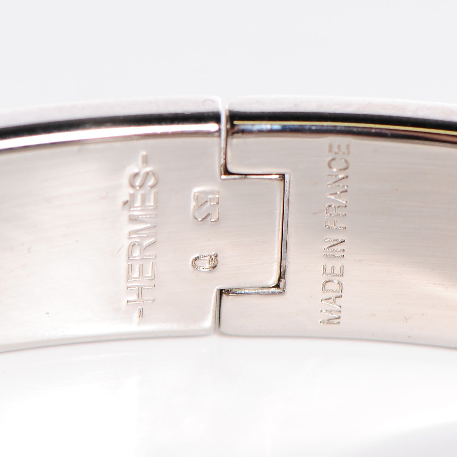Hermes Enamel Narrow Clic Clac H Bracelet PM Etoupe 4 of 6