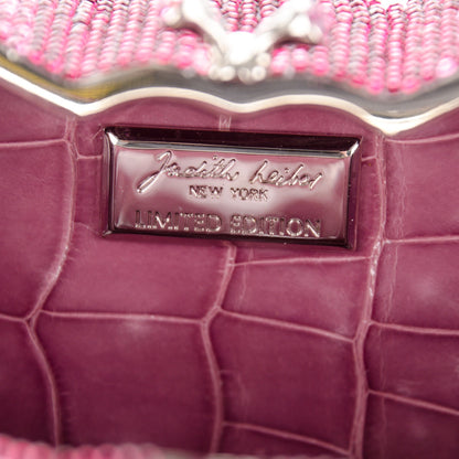 Judith Leiber Crystal Butterfly Celestrina Minaudiere Clutch Plum 6 of 10
