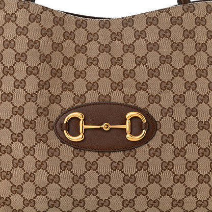 Gucci Monogram Horsebit 1955 Tote Bag Beige Brown Sugar 8 of 11