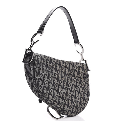 Christian Dior Monogram Saddle Bag Black 3 of 12