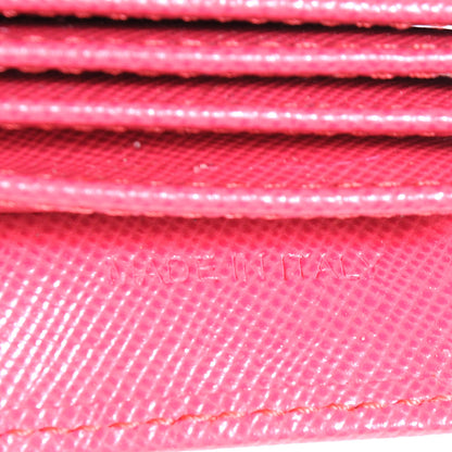 Prada Saffiano Oro Gusseted Card Holder Peonia 7 of 8