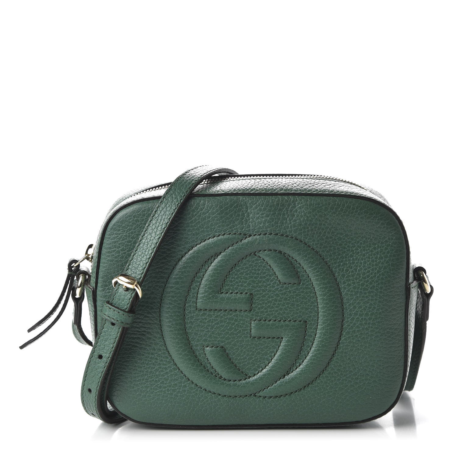 Gucci Pebbled Calfskin Small Soho Disco Bag Emerald Green 1 of 10