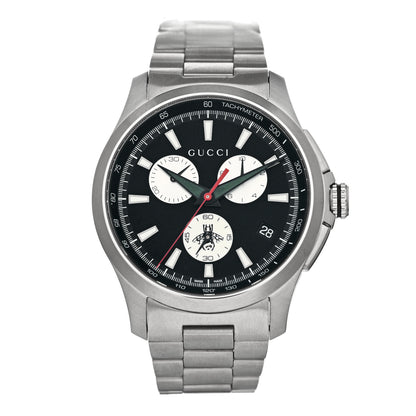 Gucci Stainless Steel 44mm G-Timeless Bee Chronograph Quartz Watch Black 1 of 4