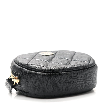 Chanel Caviar Quilted Zip Around Classic Coin Purse Black 4 of 8