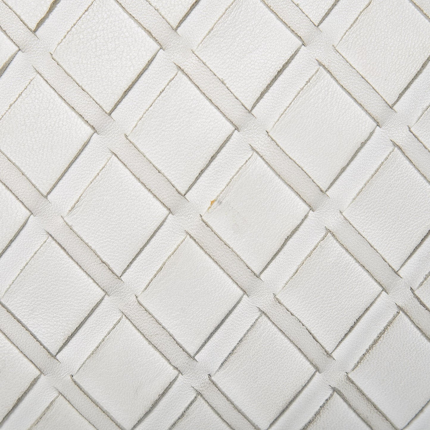 Lambskin Woven Medium Ultimate Soft Sombrero Hobo White