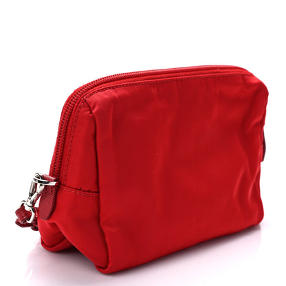 Prada Tessuto Nylon Saffiano Wristlet Rosso 3 of 6