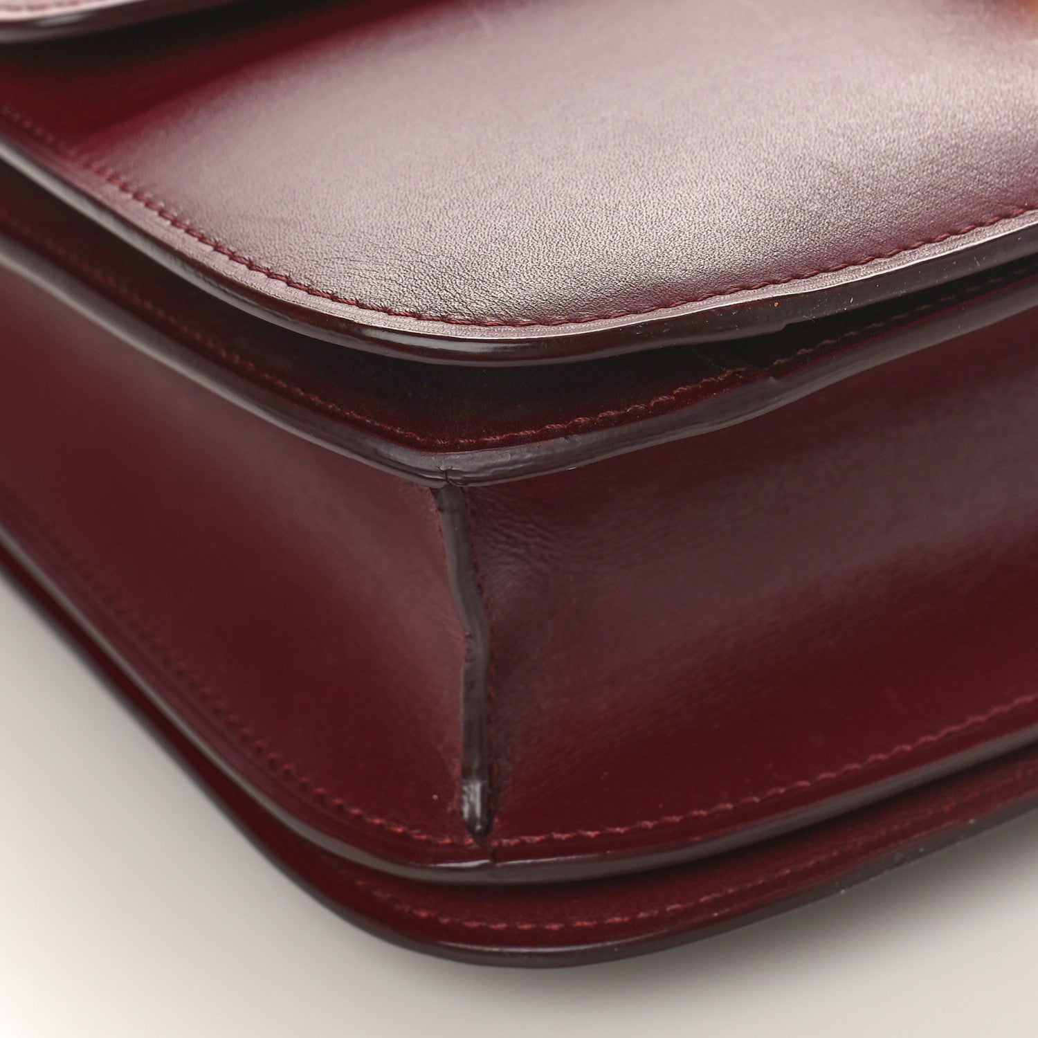 Celine Box Calfskin Medium Classic Box Flap Bag Burgundy 6 of 7