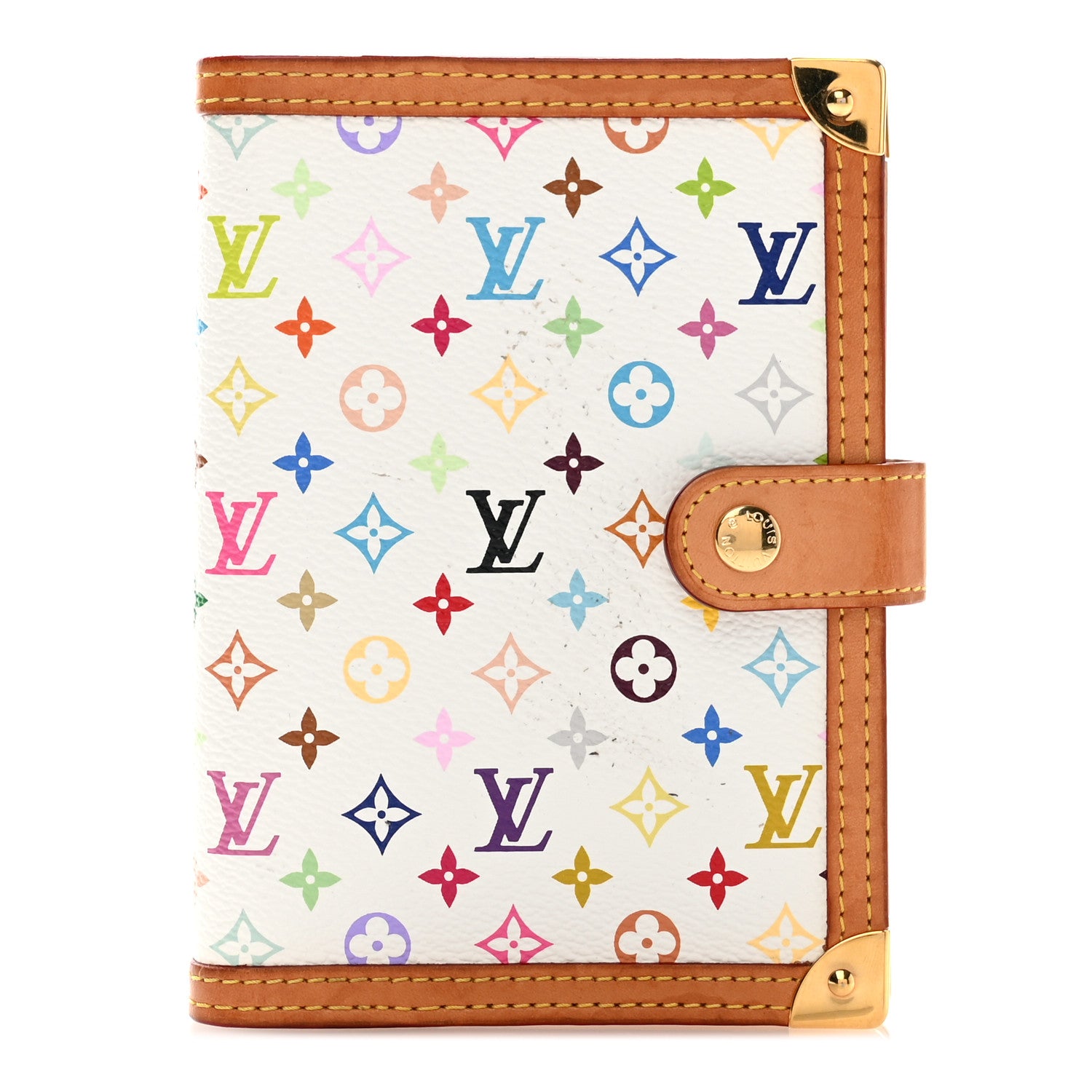 Louis Vuitton Monogram Multicolor Small Ring Agenda Cover White 1 of 10