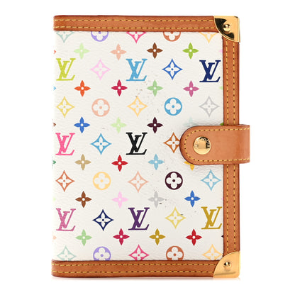 Louis Vuitton Monogram Multicolor Small Ring Agenda Cover White 1 of 10