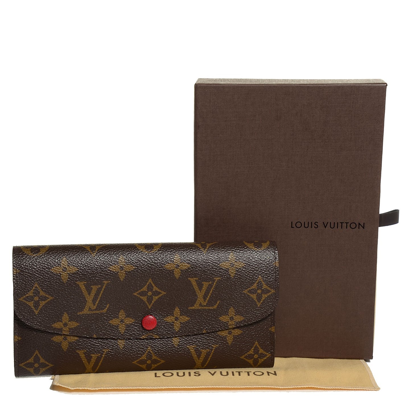 Monogram Emilie Wallet Red