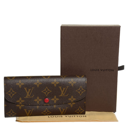Louis Vuitton Monogram Emilie Wallet Red 5 of 8