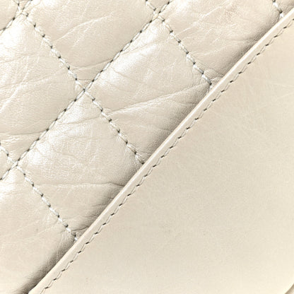 Chanel Aged Calfskin Quilted Cotton Club Pochette White 10 of 15