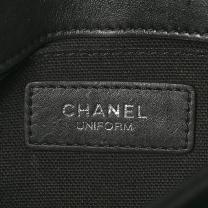 Chanel Calfskin Quilted CC Uniform Flap Belt Bag Black 6 of 10