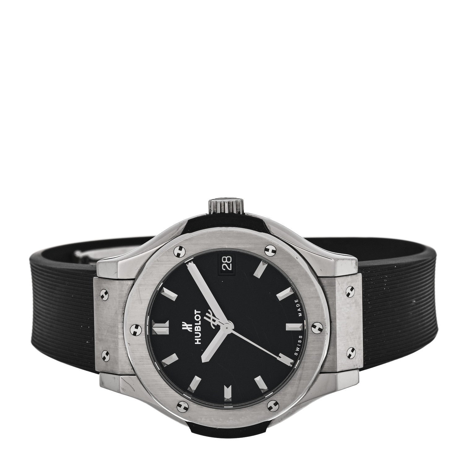 Hublot Titanium Rubber 33mm Classic Fusion Quartz Watch Black 58.NX.1470.RX 2 of 4