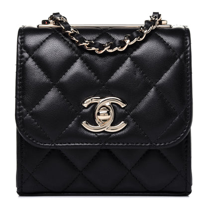 Chanel Lambskin Quilted Mini Trendy CC Chain Wallet Black 1 of 14