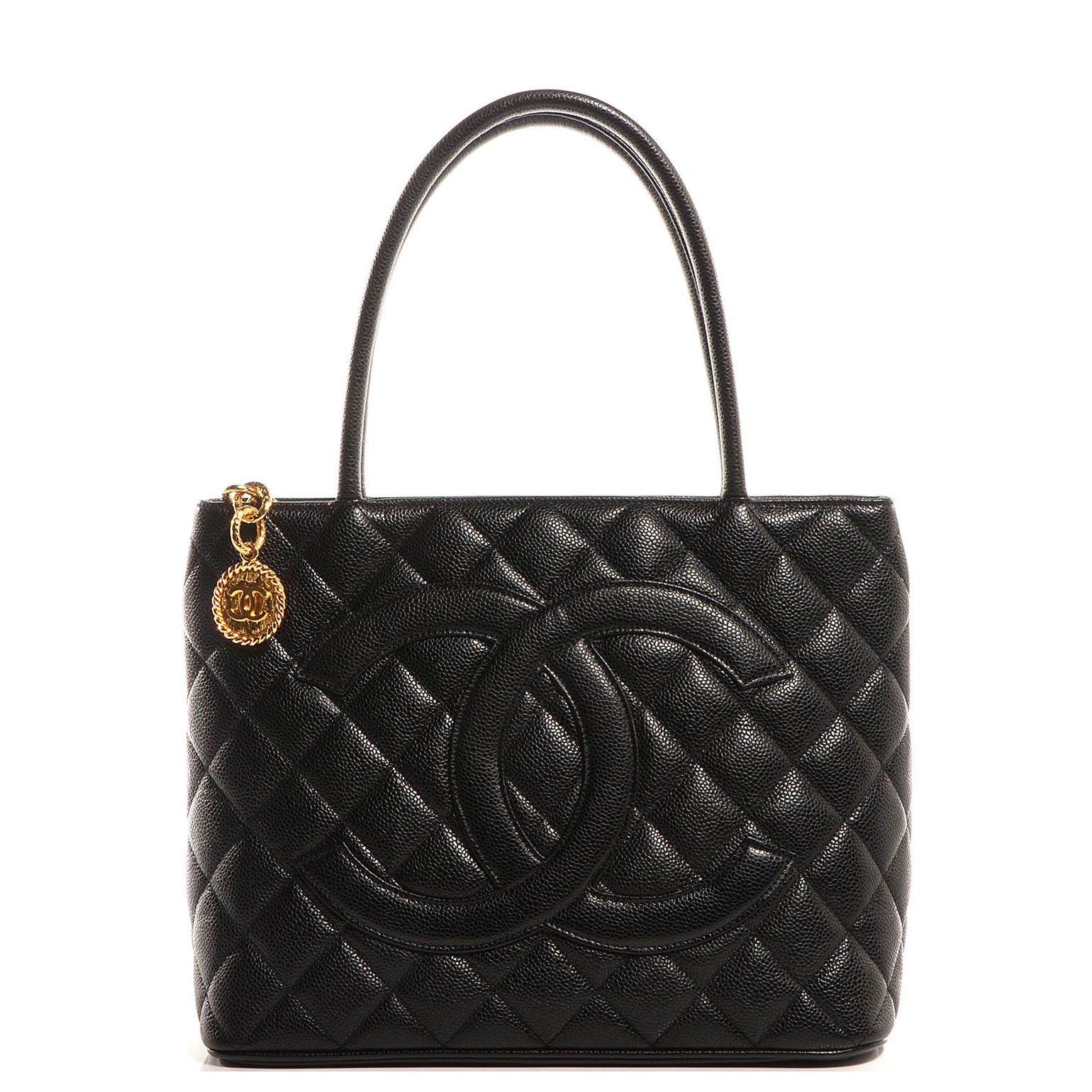 Chanel Caviar Medallion Tote Black 1 of 8
