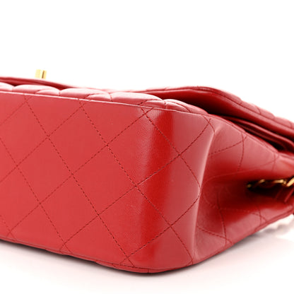 Chanel Lambskin Quilted Jumbo Double Flap Red 10 of 11