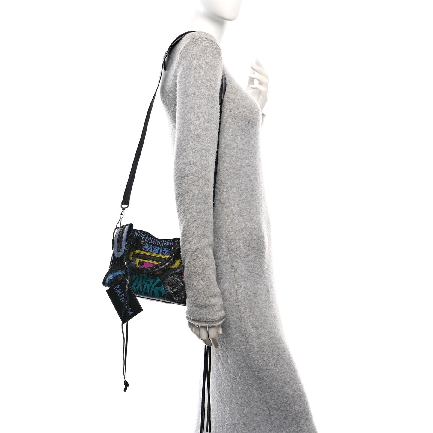 Agneau Arena Graffiti All Over Classic Hardware Mini City Black Multicolor