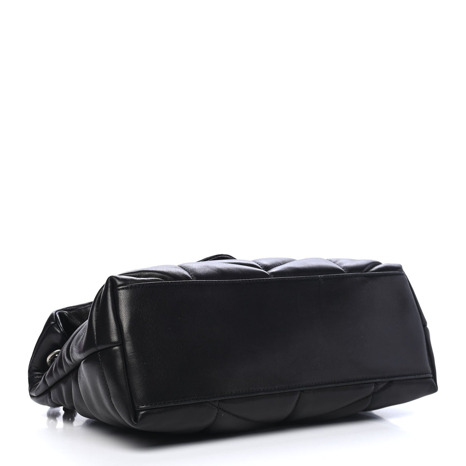 Saint Laurent Lambskin Quilted Small Loulou Puffer Monogram Chain Satchel Black 4 of 9