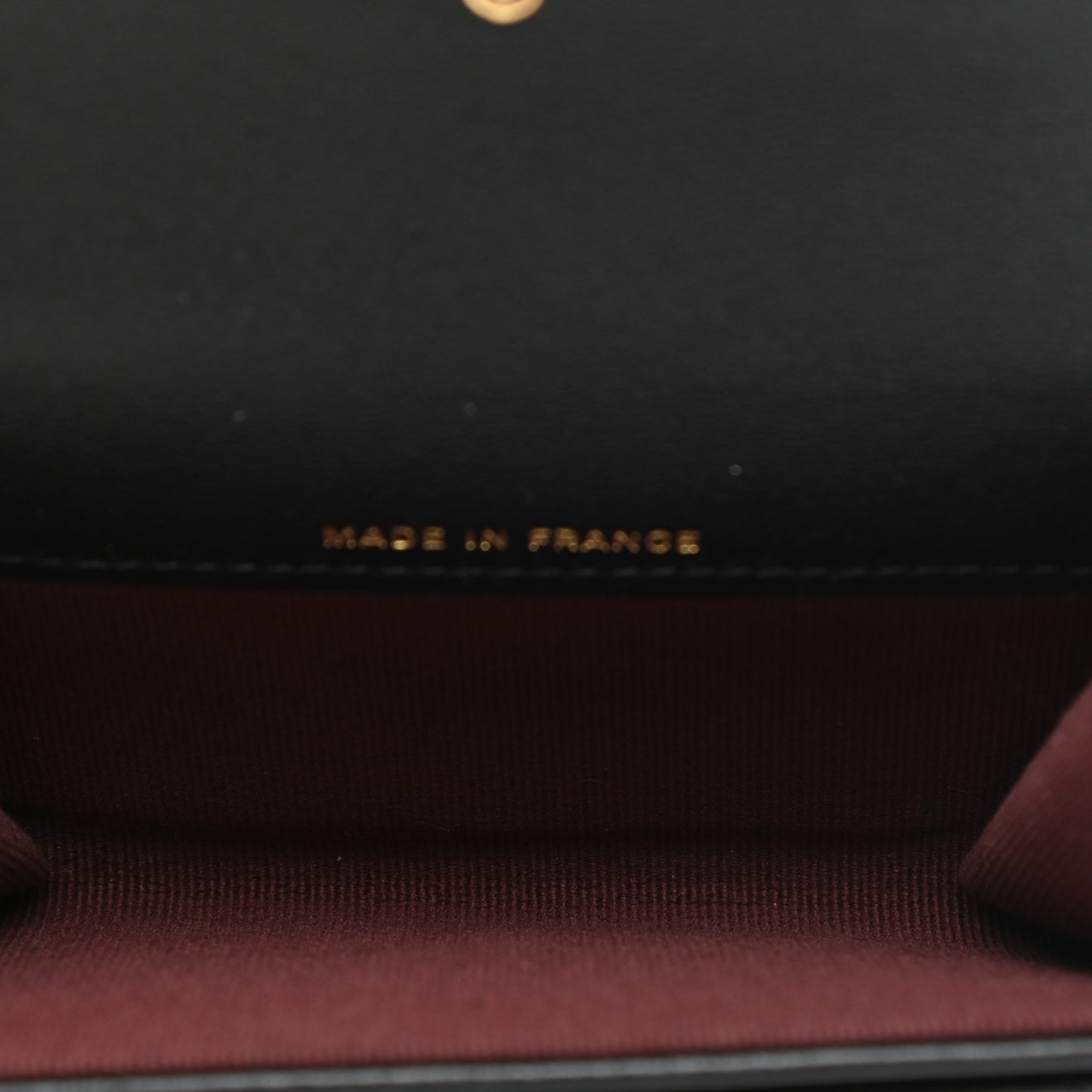Lambskin Quilted Flap Card Holder Wallet Black