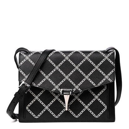 Burberry Grain Calfskin Chain Print Crossbody Black 1 of 4