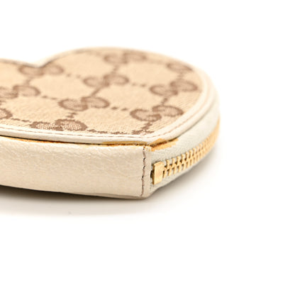 Gucci Monogram Heart Coin Purse Gold 8 of 10