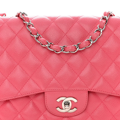 Chanel Caviar Quilted Jumbo Double Flap Pink 8 of 12