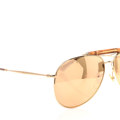 Gucci Bamboo Aviator GG 2235/S Sunglasses Gold 6 of 7