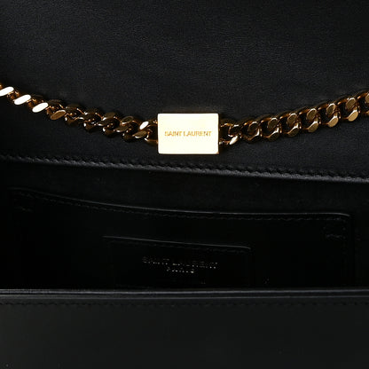 Saint Laurent Smooth Calfskin Medium Classic Monogram Kate Tassel Satchel Black 8 of 12