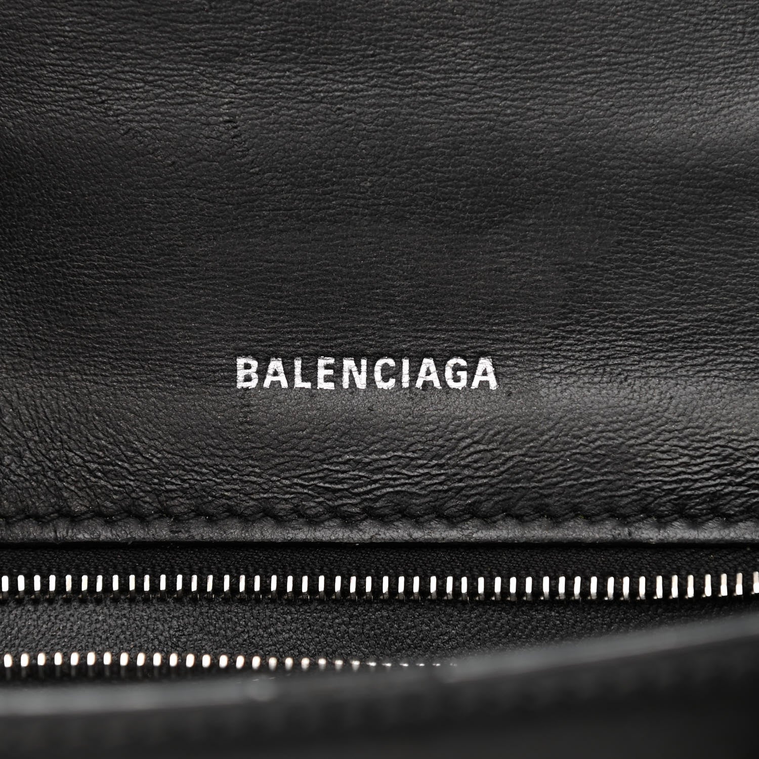 Balenciaga Shiny Box Calfskin Graffiti Logo Small Hourglass Top Handle Bag Black Silver 13 of 17