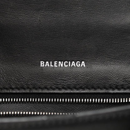 Balenciaga Shiny Box Calfskin Graffiti Logo Small Hourglass Top Handle Bag Black Silver 13 of 17