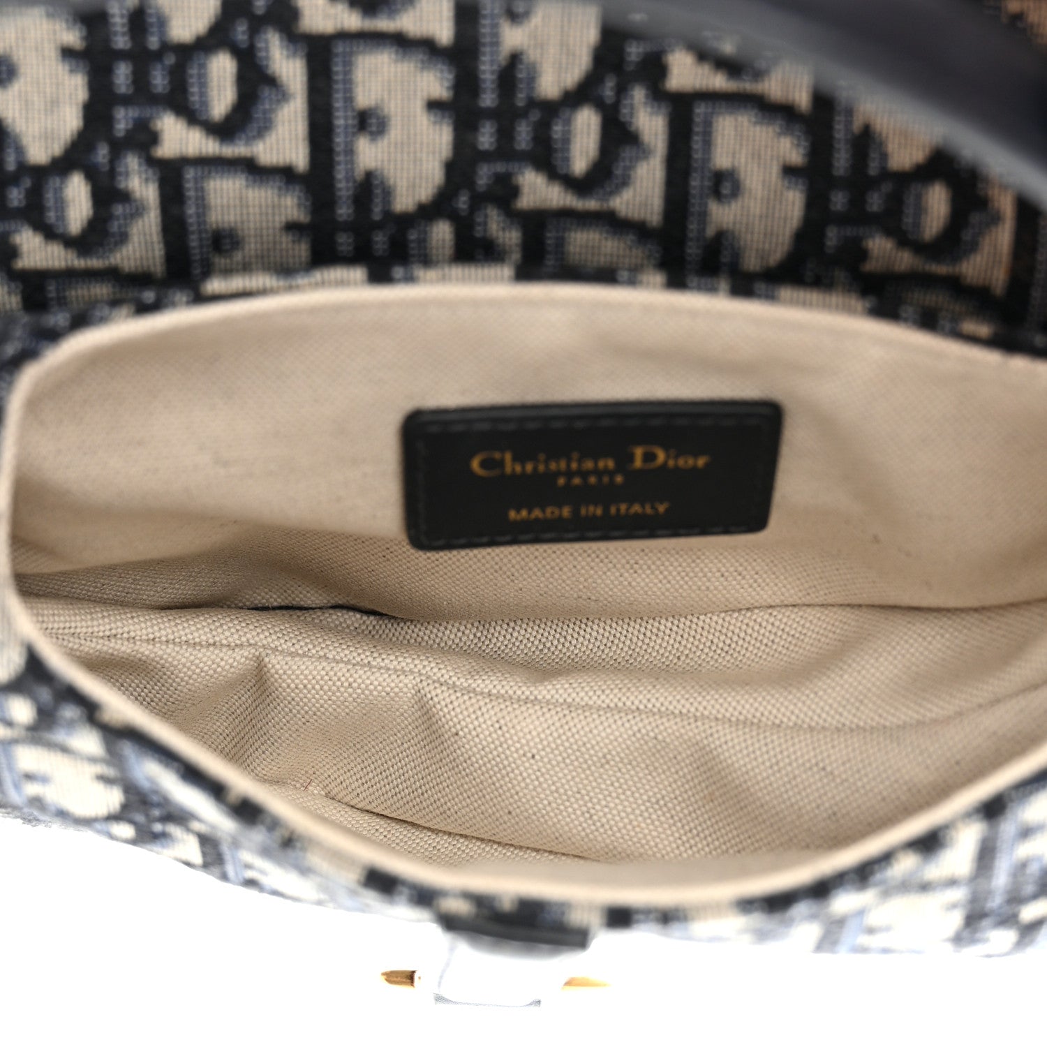 Christian Dior Oblique Mini Saddle Bag Blue 5 of 10