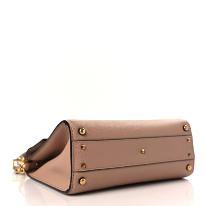 Valentino Garavani Grainy Calfskin Small VSling Top Handle Bag Poudre 4 of 8