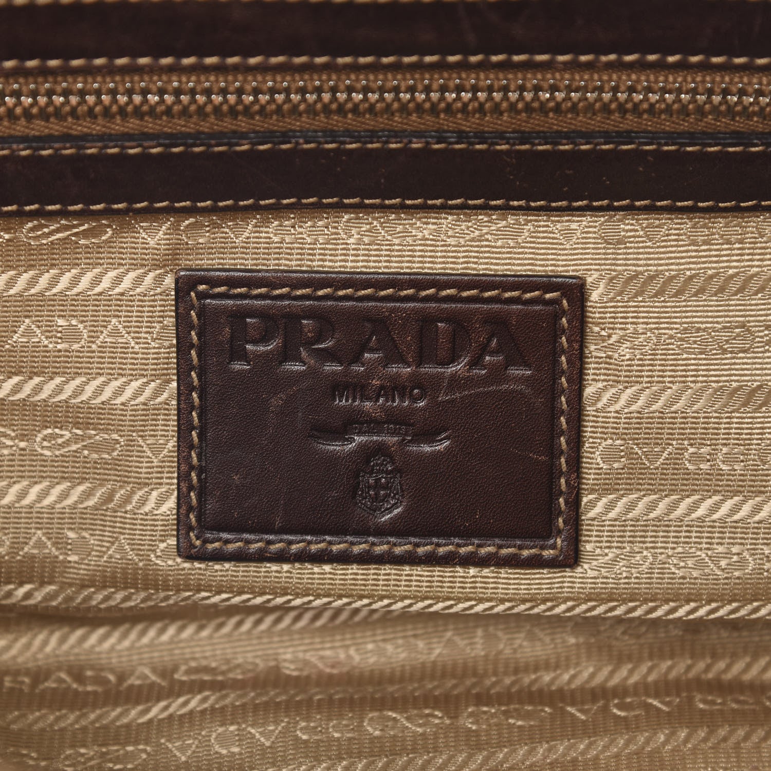 Prada Jacquard Logo Bauletto Corda Bruciato 6 of 12