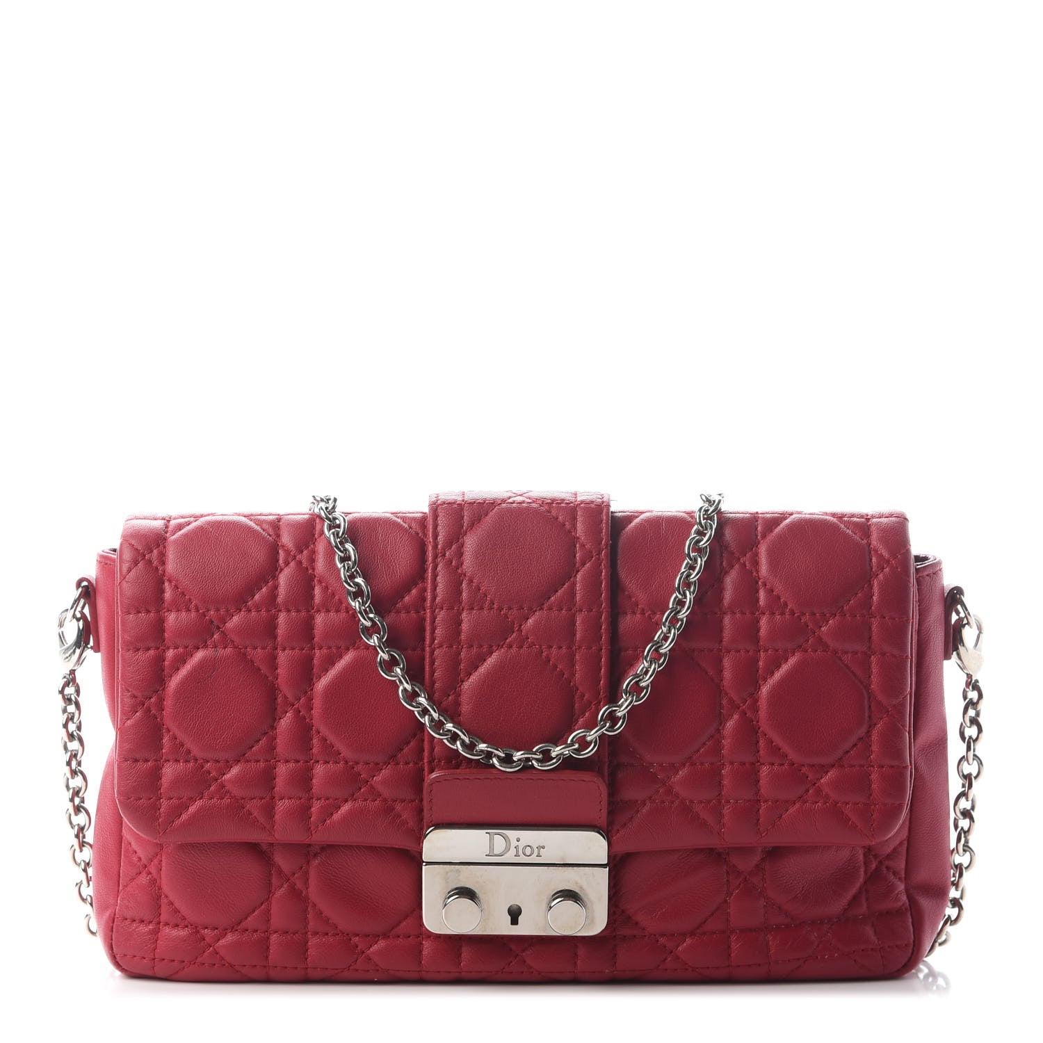 Christian Dior Lambskin Cannage Miss Dior Promenade Pouch Fuchsia 1 of 9