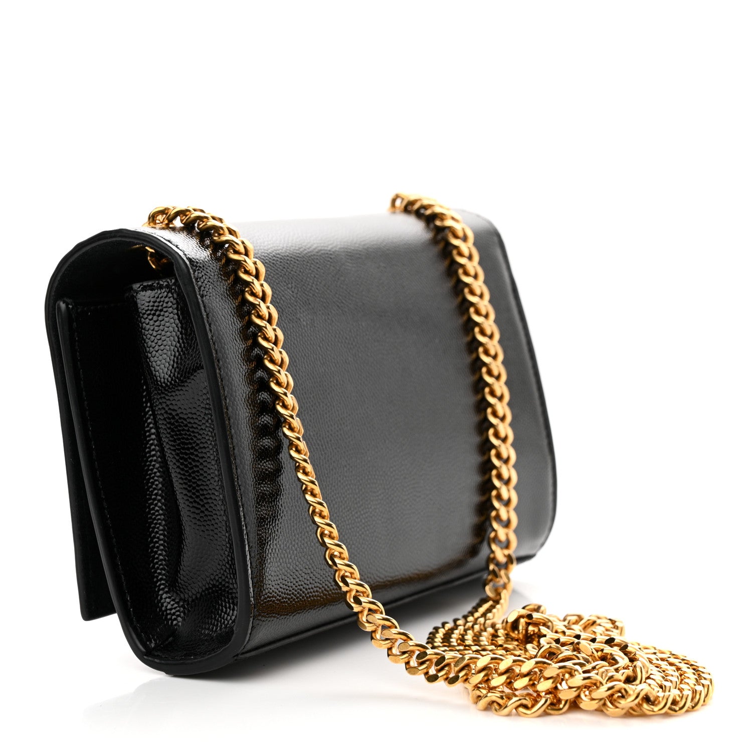 Saint Laurent Grain De Poudre Small Monogram Kate Satchel Black 3 of 10